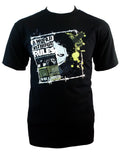 The Dark Knight Joker rules graphic on a black adult t-shirt.