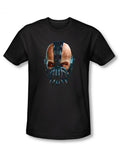 Bane painted graphic on a black adult t-shirt.