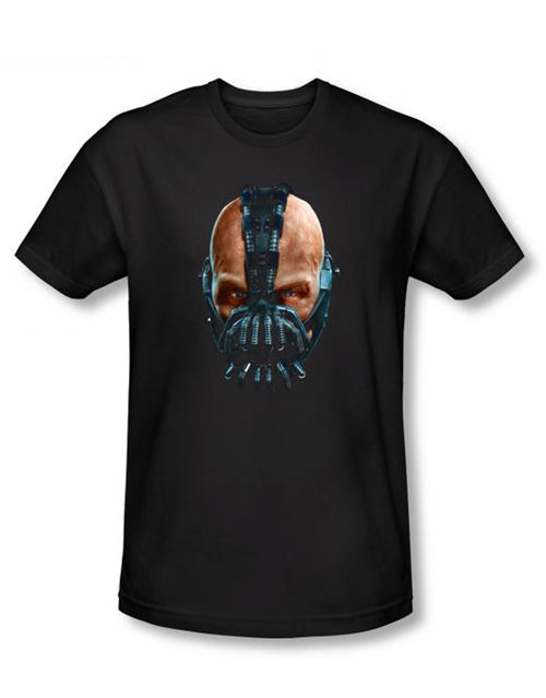 Bane painted graphic on a black adult t-shirt.