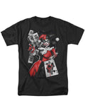 Harley smoking gun graphic on a black adult t-shirt.