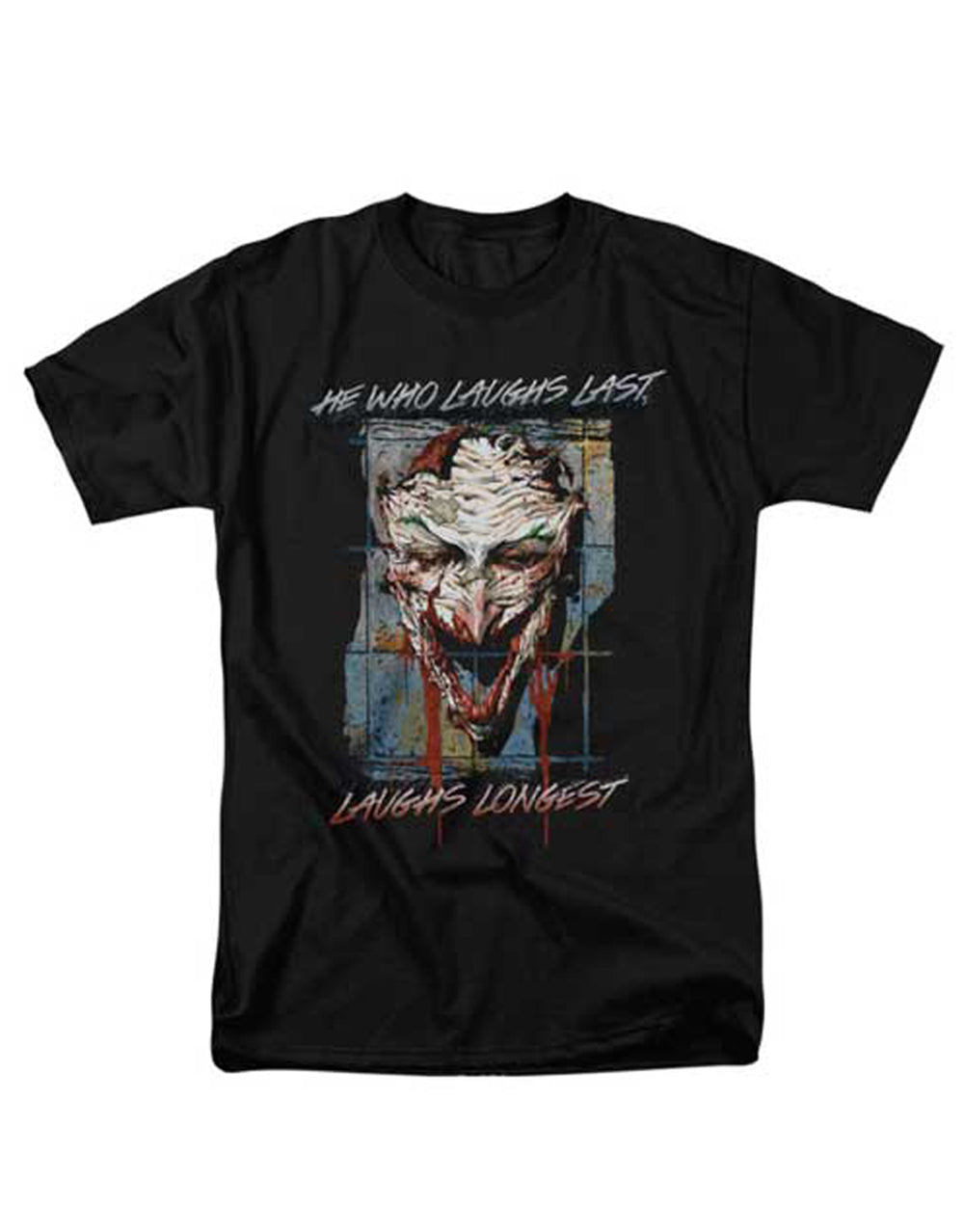 Just for laughs graphic on a black adult t-shirt.