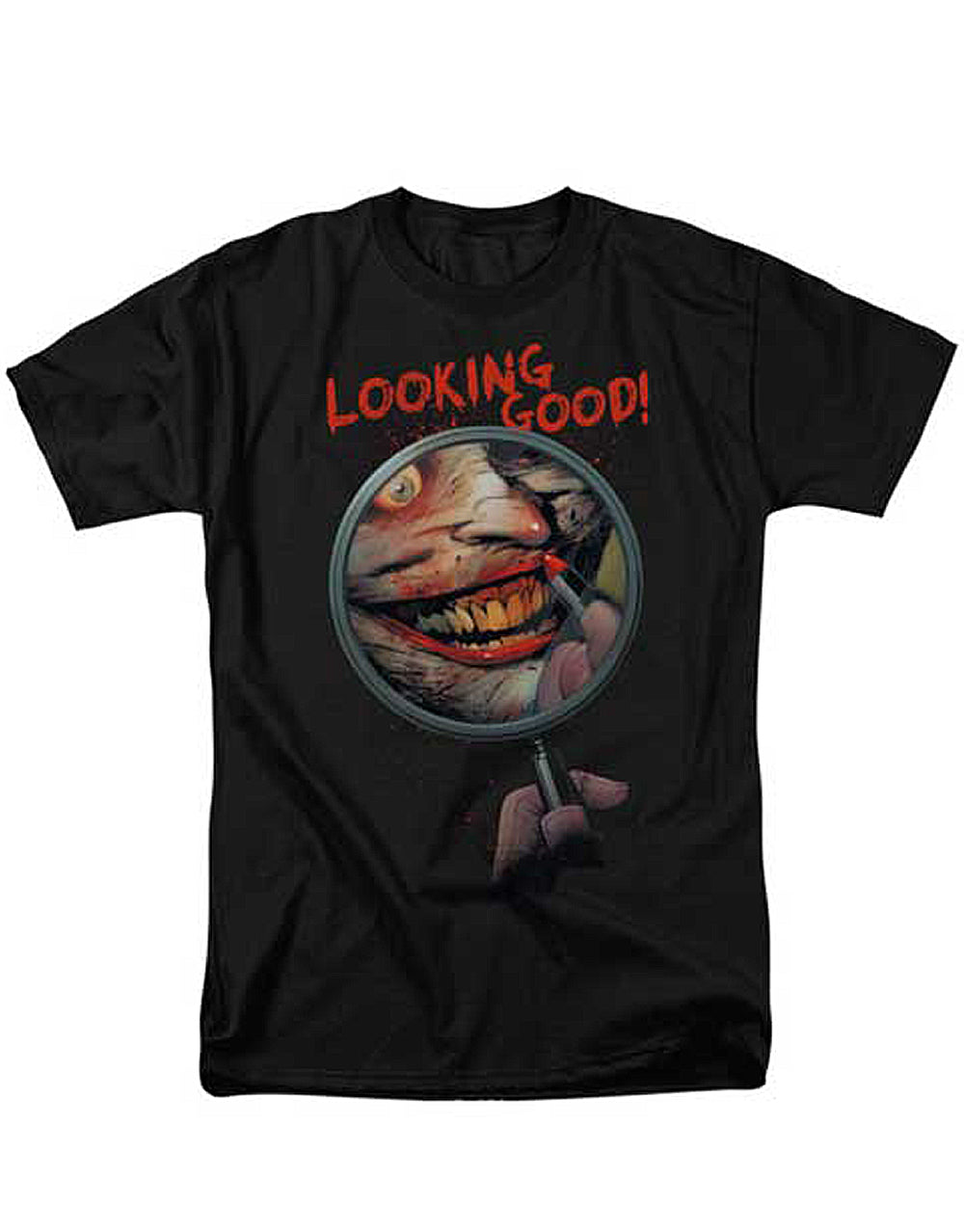 Looking good graphic on a black adult t-shirt.