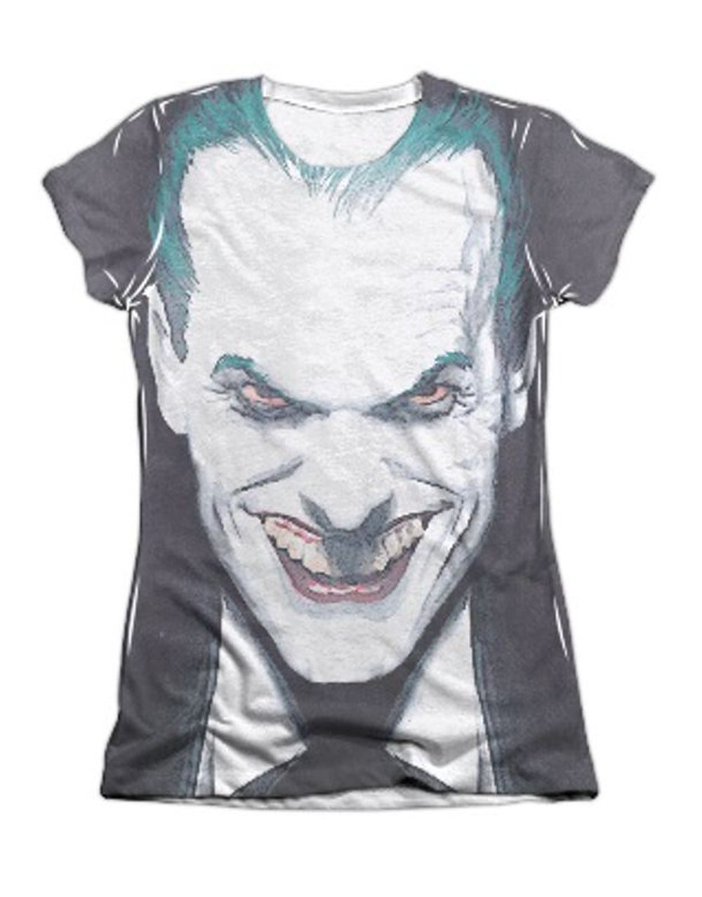 The Joker last dance graphic on a white women's t-shirt.