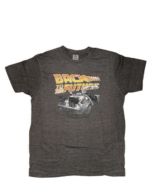 Back to the Future DeLorean Gull Wings dark grey t-shirt for adults
