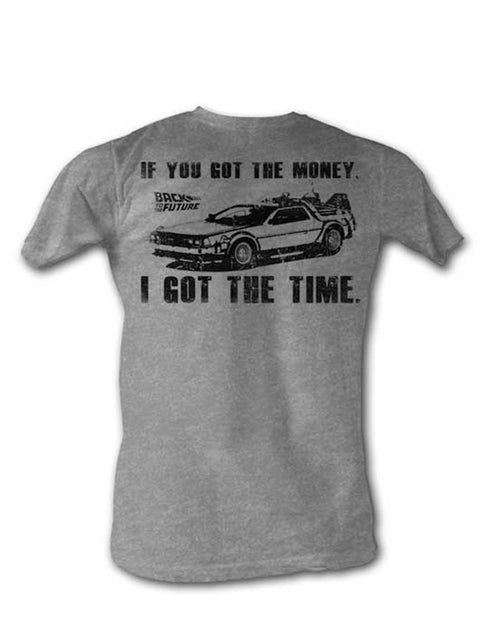 Back to the Future Got The Money heathered grey t-shirt for adults
