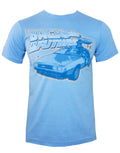 Back to the Future DeLorean heathered sky blue t-shirt for adults