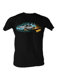 Back to the Future DeLorean Arty black t-shirt for adults