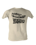 Back to the Future DeLorean DMC Ink French Vanilla t-shirt for adults