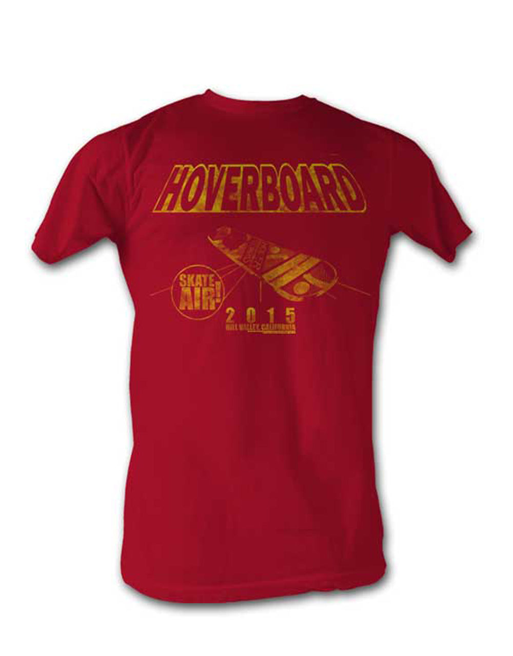 Back to the Future Hoverboard 2015 red t-shirt for adults