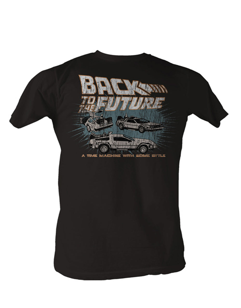 Back to the Future Time Machine black t-shirt for adults