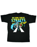 Batman & Robin these streets graphic on a black adult t-shirt.