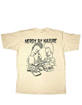 Beavis & Butt-Head nerds graphic on a cream adult t-shirt.