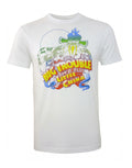 Big Trouble in Little China Jack Burton fu manchu graphic on a white adult t-shirt.