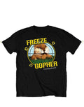 Caddyshack freeze gopher graphic on a black adult t-shirt.