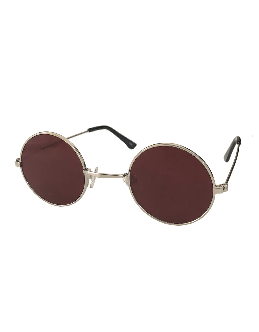 Daredevil Style Sunglasses, Silver Frame / Wine Red Lens