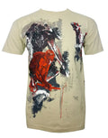 Daredevil seeing evil graphic on a beige adult t-shirt.