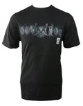 Star Trek Enterprise crew graphic on a black adult t-shirt.