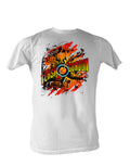 Adult white t-shirt featuring the Flashtastic comic-style Flash Gordon graphic design.