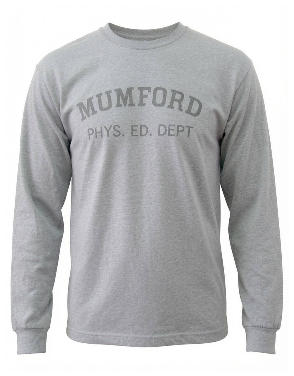 Beverly Hills Cop Axel Foley Mumford top graphic on a grey adult top.