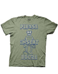 Futurama character Bender with "Please Insert Booze" text on a green adult tee.