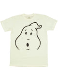 Ghostbusters face it graphic on a white adult t-shirt.