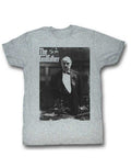 The Godfather the don again graphic on a heathered grey adult t-shirt.