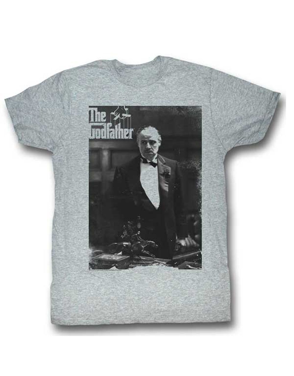 The Godfather the don again graphic on a heathered grey adult t-shirt.