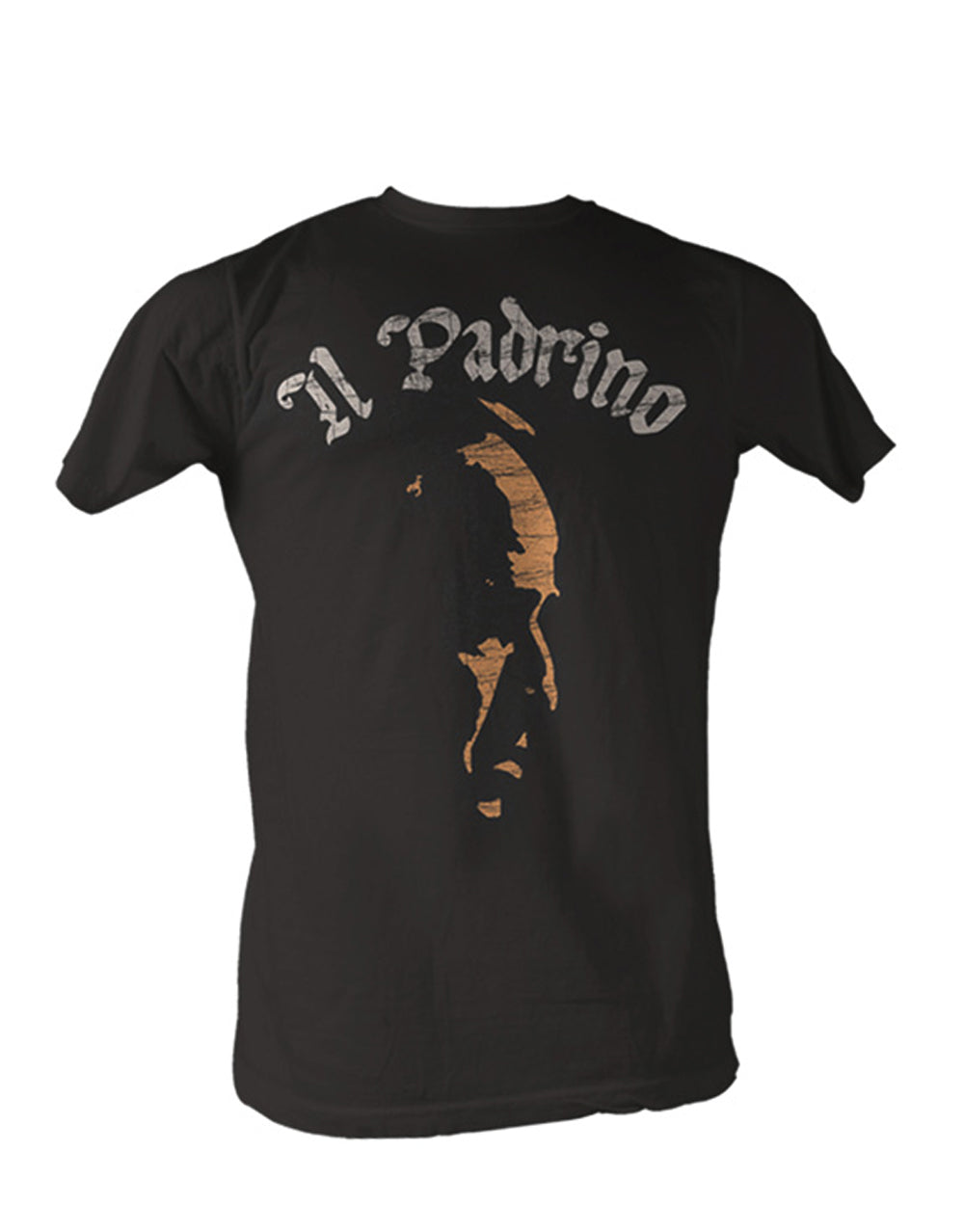 The Godfather el padrino graphic on a black adult t-shirt.