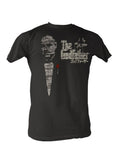 The Godfather Japanese rose graphic on a black adult t-shirt.