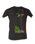 The Godfather Italian graphic on a black adult t-shirt.