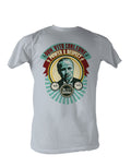 The Godfather power graphic on a light grey adult t-shirt.