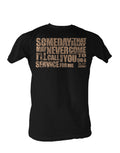 The Godfather someday graphic on a black adult t-shirt.