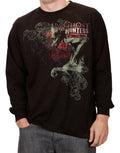 Ghost Hunters international gargoyle graphic on a black adult long sleeve top.