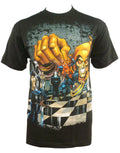 Green Goblin chess graphic on a black adult t-shirt.