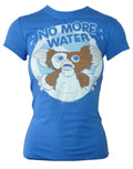 No more water graphic on a blue women's t-shirt.