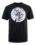 Sin City crosshairs graphic on a black adult t-shirt.