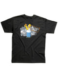 The Simpsons Homer DIY graphic on a black adult t-shirt.