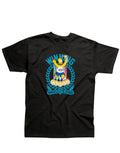 The Simpsons Homer winning graphic on a black adult t-shirt.