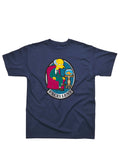The Simpsons Mr Burns excellent graphic on a navy adult t-shirt.
