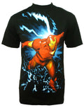 Iron Man power surge graphic on a black adult t-shirt.