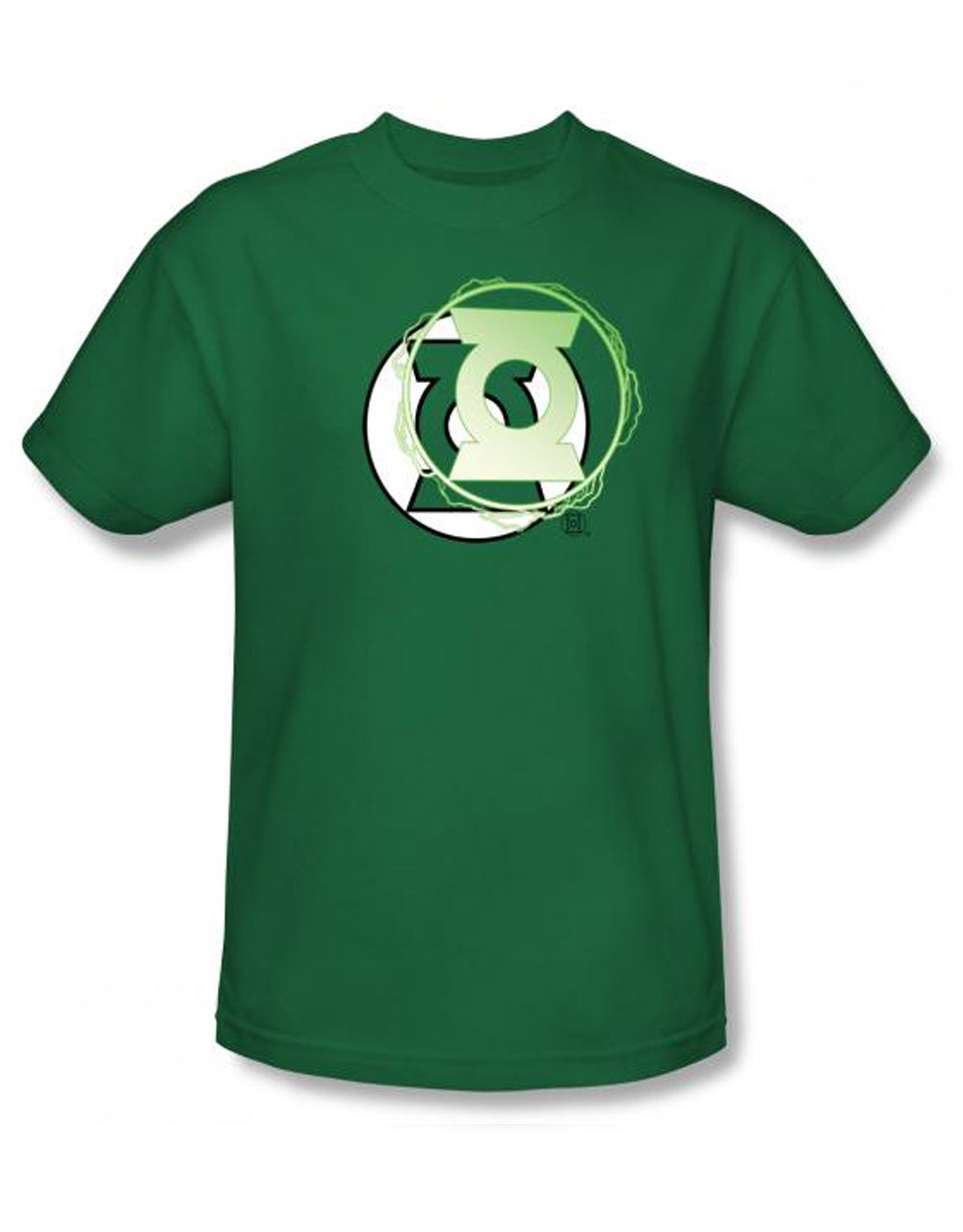 Energy graphic on a green adult t-shirt.
