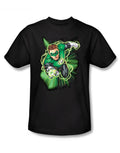 Energy graphic on a black adult t-shirt.