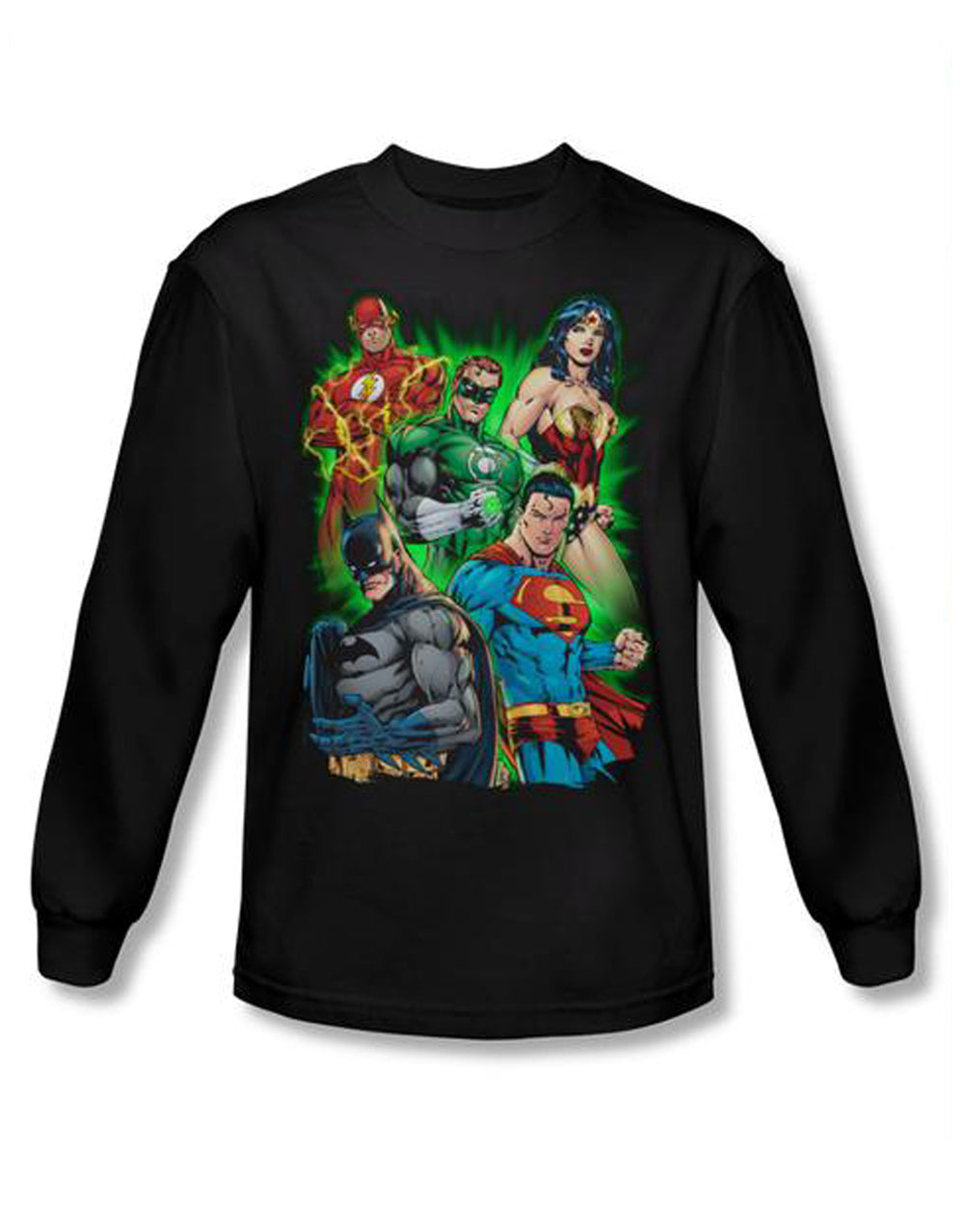 Will power graphic on a black adult long sleeve top.
