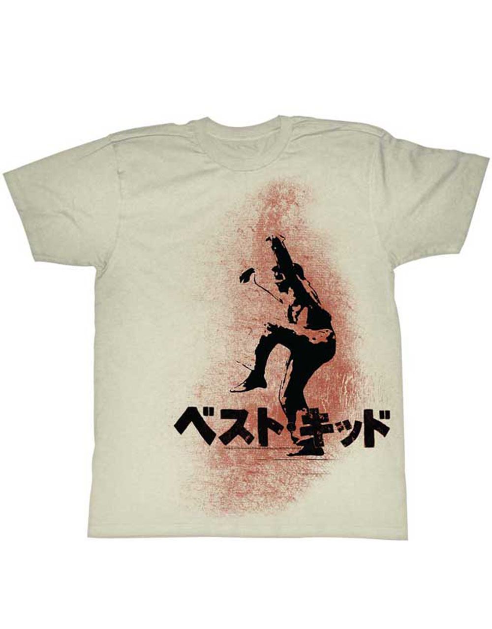The Karate Kid Japan graphic on a french vanilla adult t-shirt.