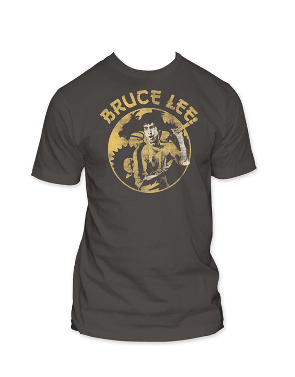 Official Bruce Lee Circle Dragon dark grey T-shirt - licensed martial arts apparel