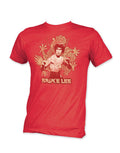 Official Bruce Lee The Dragon heathered red T-shirt - licensed martial arts merchandise