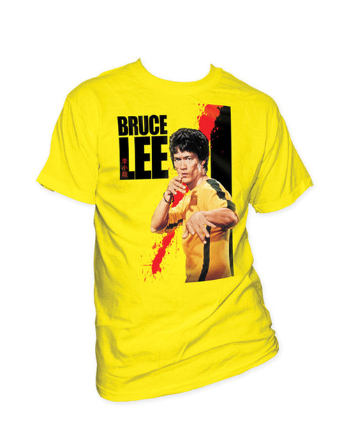 Official Bruce Lee Blood yellow T-shirt - licensed martial arts merchandise