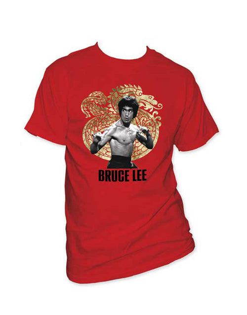 Official Bruce Lee Dragon red T-shirt - licensed martial arts apparel