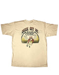 Looney Tunes Yosemite bang bang graphic on a cream adult t-shirt.
