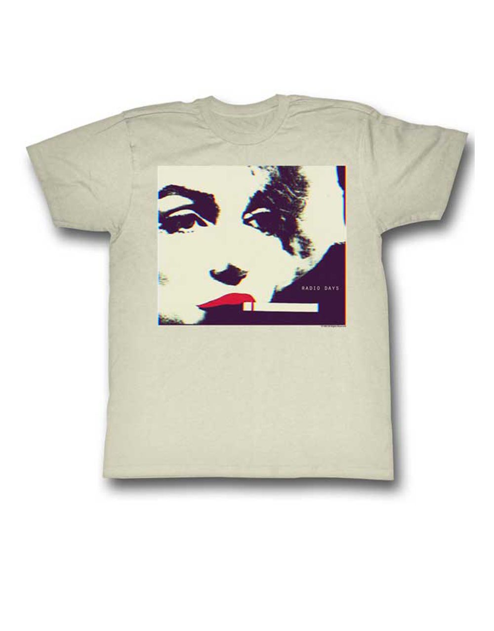 Marilyn Monroe smokin vintage graphic on a french vanilla adult t-shirt.